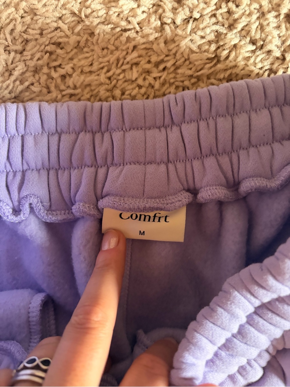 Comfrt Lavender Pastel Edit Hoodie Jogger Sweatpants Set Size M - Picture 4 of 11